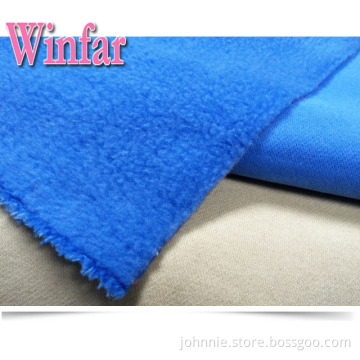 Stickad plysch 100% polyester polärt fleece tyg